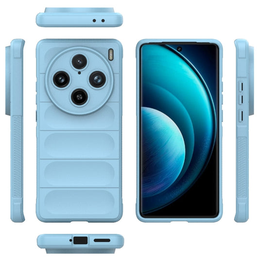 For vivo X100 Pro 5G Magic Shield TPU + Flannel Phone Case(Light Blue) - vivo Cases by buy2fix | Online Shopping UK | buy2fix