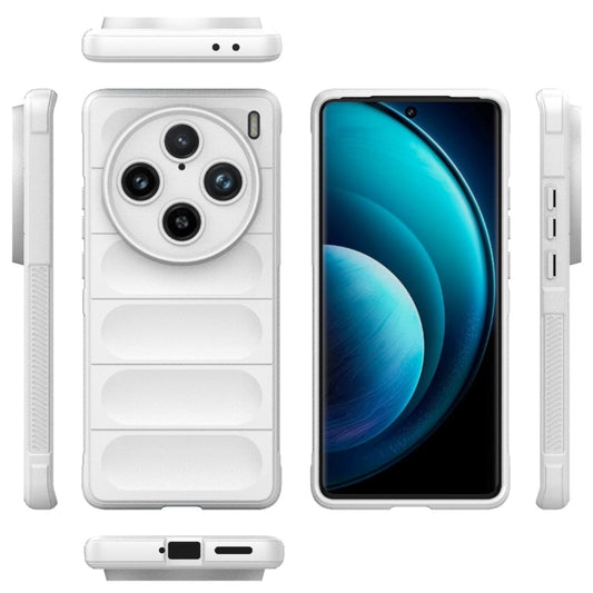 For vivo X100 Pro 5G Magic Shield TPU + Flannel Phone Case(White) - vivo Cases by buy2fix | Online Shopping UK | buy2fix