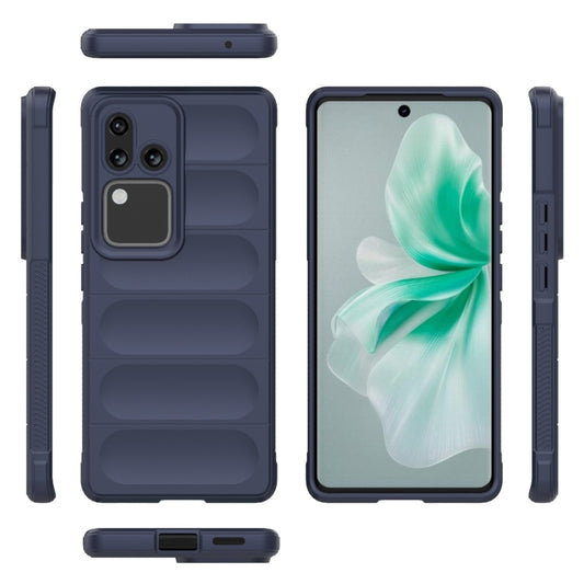 For vivo S18 5G Magic Shield TPU + Flannel Phone Case(Dark Blue) - vivo Cases by buy2fix | Online Shopping UK | buy2fix