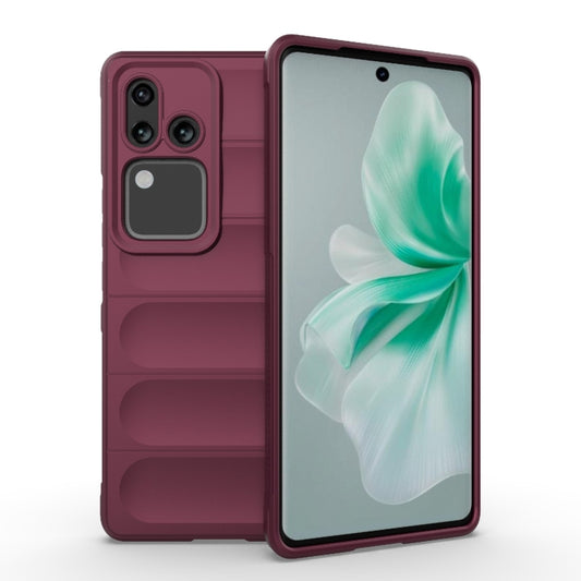 For vivo S18 5G Magic Shield TPU + Flannel Phone Case(Wine Red) - vivo Cases by buy2fix | Online Shopping UK | buy2fix