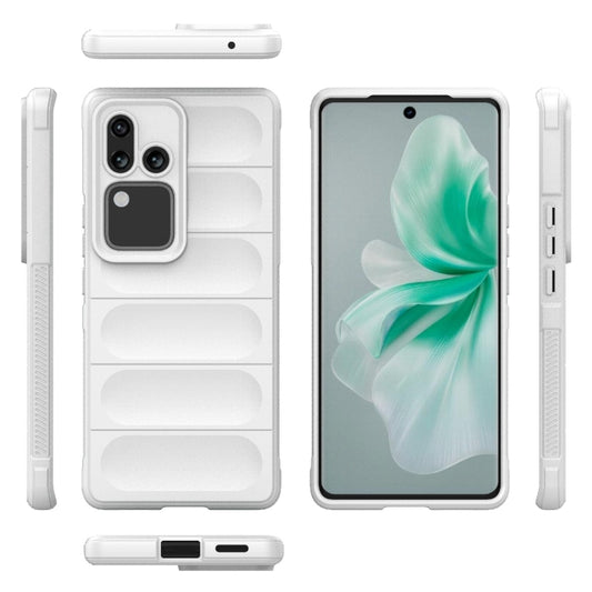 For vivo S18 5G Magic Shield TPU + Flannel Phone Case(White) - vivo Cases by buy2fix | Online Shopping UK | buy2fix