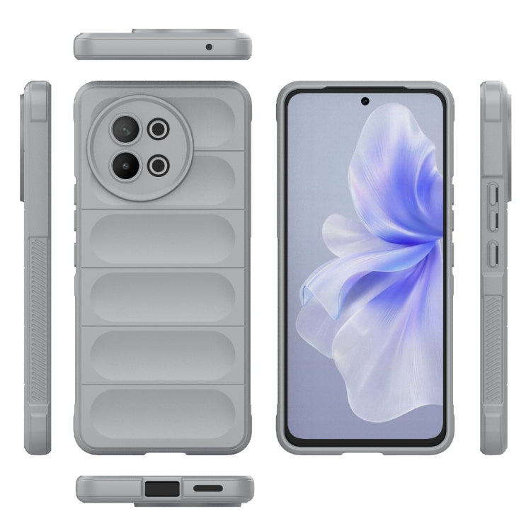 For vivo S18E 5G Magic Shield TPU + Flannel Phone Case(Grey) - vivo Cases by buy2fix | Online Shopping UK | buy2fix