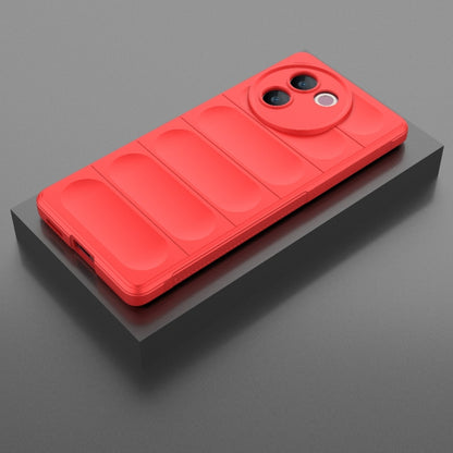For vivo V30e 5G Global Magic Shield TPU + Flannel Phone Case(Red) - vivo Cases by buy2fix | Online Shopping UK | buy2fix