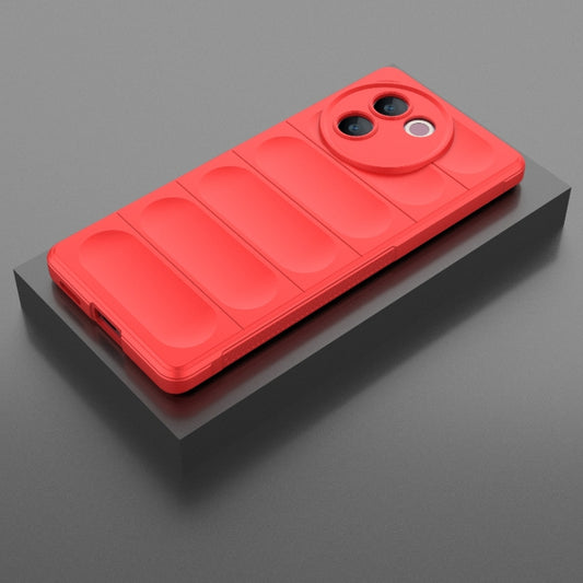 For vivo V30e 5G Global Magic Shield TPU + Flannel Phone Case(Red) - vivo Cases by buy2fix | Online Shopping UK | buy2fix