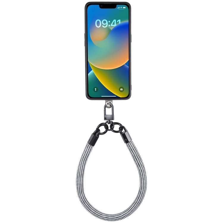 Universal Phone Short Lanyard(Black White Grid) - Lanyards & Wrist Straps by buy2fix | Online Shopping UK | buy2fix