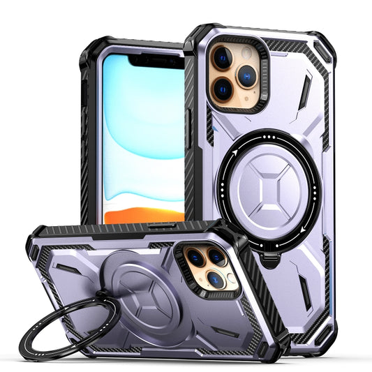 For iPhone 11 Pro Armor Series Holder Phone Case(Light Purple) by buy2fix