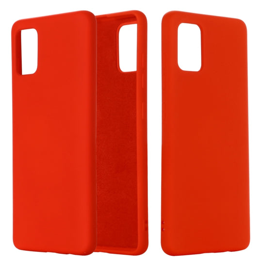 For Samsung Galaxy A51 5G Solid Color Liquid Silicone Shockproof Full Coverage Protective Case(Red)