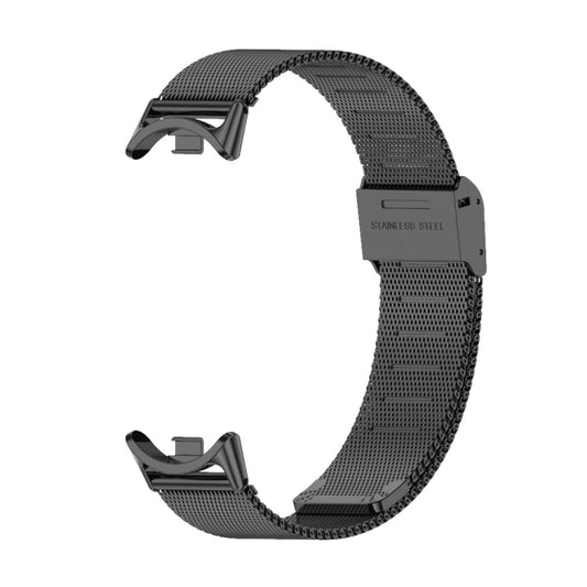 For Xiaomi Smart Band 10 / 9 / 8 Mijobs Milan Buckle Metal Stainless Steel Watch Band(Black) - Watch Bands by MIJOBS | Online Shopping UK | buy2fix