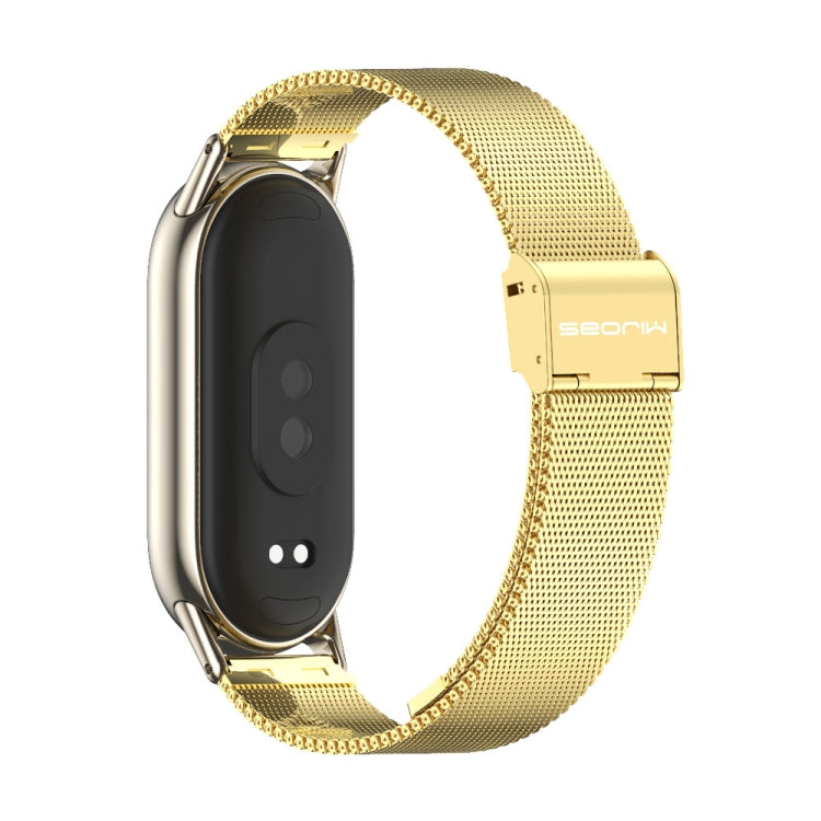 For Xiaomi Smart Band 10 / 9 / 8 Mijobs Milan Buckle Metal Stainless Steel Watch Band(Gold+Light Gold) - Watch Bands by MIJOBS | Online Shopping UK | buy2fix