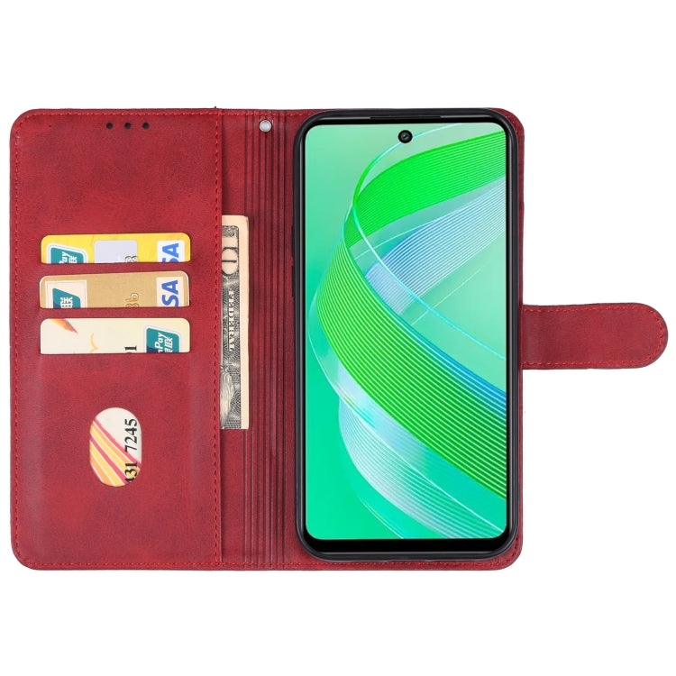 For Infinix Smart 8 Pro Leather Phone Case(Red) - Infinix Cases by buy2fix | Online Shopping UK | buy2fix