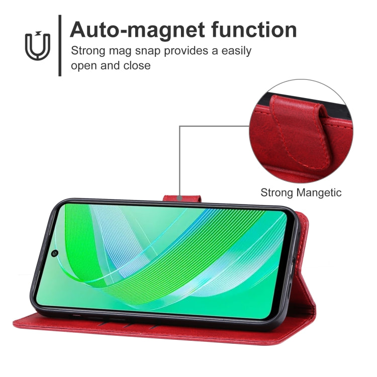 For Infinix Smart 8 Pro Leather Phone Case(Red) - Infinix Cases by buy2fix | Online Shopping UK | buy2fix