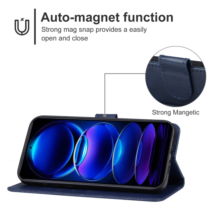 For Xiaomi Redmi Note 13 Pro 5G Leather Phone Case(Blue) - Xiaomi Cases by buy2fix | Online Shopping UK | buy2fix