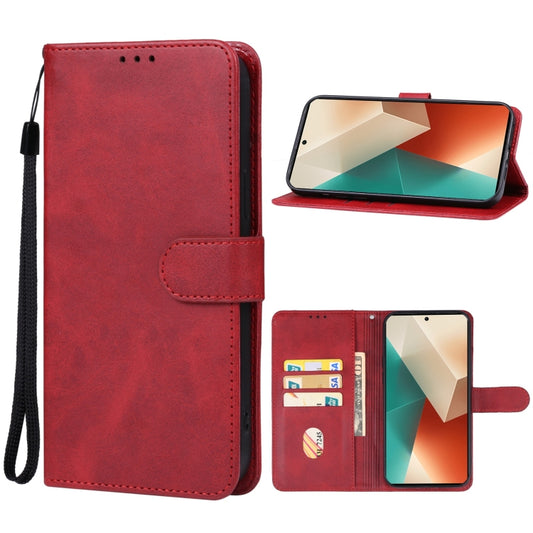 For Xiaomi Redmi Note 13 4G Leather Phone Case(Red) - Xiaomi Cases by buy2fix | Online Shopping UK | buy2fix