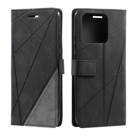 For Xiaomi 13 Skin Feel Splicing Leather Phone Case(Black) - Xiaomi Cases by buy2fix | Online Shopping UK | buy2fix
