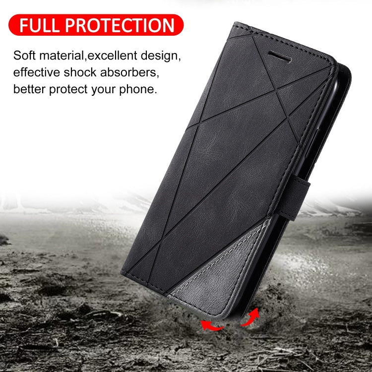 For Xiaomi 13 Skin Feel Splicing Leather Phone Case(Black) - Xiaomi Cases by buy2fix | Online Shopping UK | buy2fix
