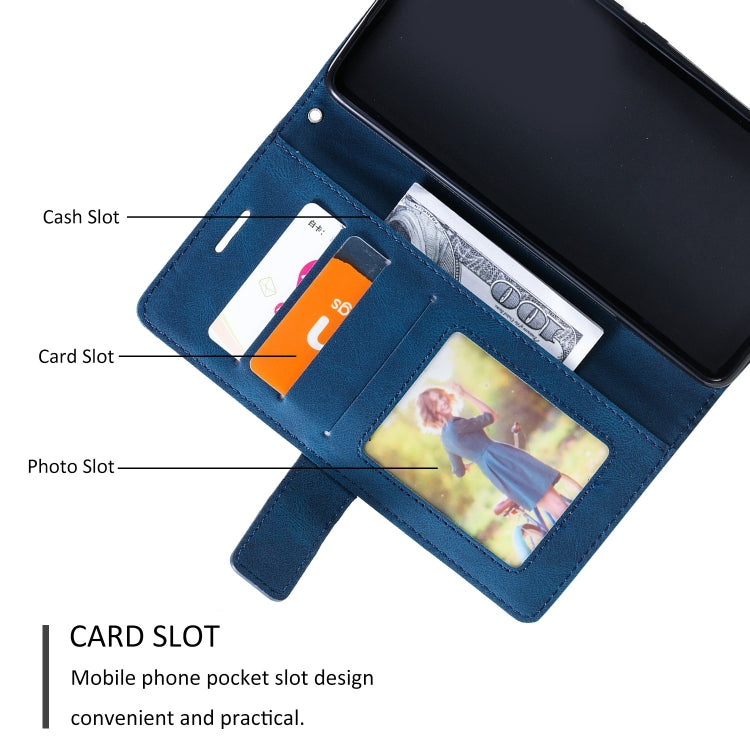 For Xiaomi Redmi Note 13 Pro+ Skin Feel Splicing Leather Phone Case(Blue) - Xiaomi Cases by buy2fix | Online Shopping UK | buy2fix