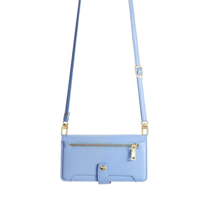 For Xiaomi Redmi K60 Ultra Sheep Texture Cross-body Zipper Wallet Leather Phone Case(Blue) - Xiaomi Cases by buy2fix | Online Shopping UK | buy2fix