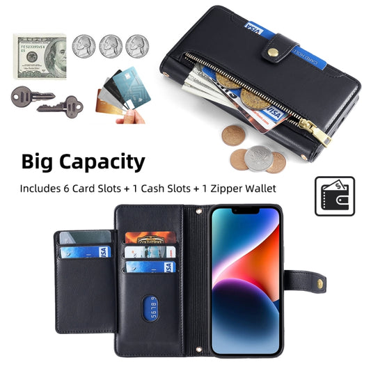For Xiaomi Redmi Turbo 3 5G Sheep Texture Cross-body Zipper Wallet Leather Phone Case(Black) - Xiaomi Cases by buy2fix | Online Shopping UK | buy2fix