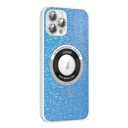 For iPhone 11 Colorful Glitter Magnetic Magsafe TPU + PC Phone Case(Blue) by buy2fix