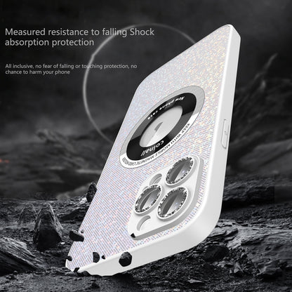 For iPhone 11 Pro Colorful Glitter Magnetic Magsafe TPU + PC Phone Case(White) by buy2fix