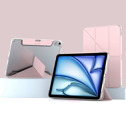 For iPad Air 11 2025 / 2024 Mutural Deformation Stand Smart Leather Tablet Case(Pink) - iPad Air 11 2025 / 2024 Cases by Mutural | Online Shopping UK | buy2fix