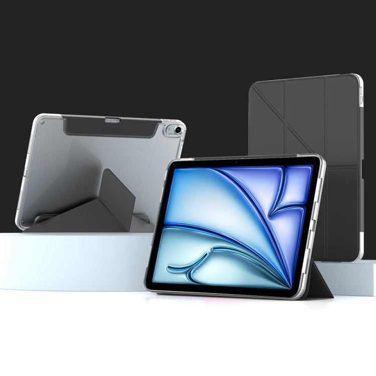 For iPad Air 11 2025 / 2024 Mutural Deformation Stand Smart Leather Tablet Case(Black) - iPad Air 11 2025 / 2024 Cases by Mutural | Online Shopping UK | buy2fix