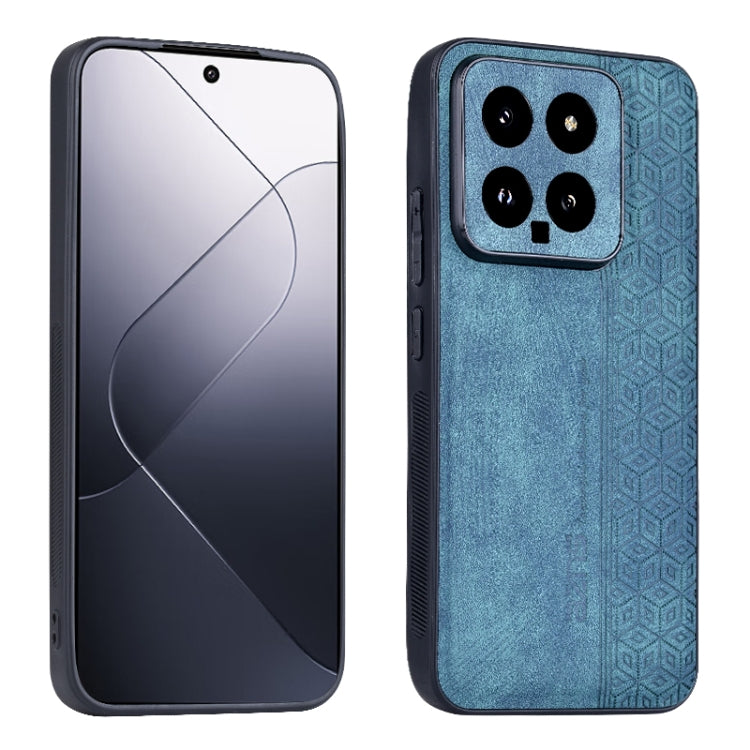 For Xiaomi 14 AZNS 3D Embossed Skin Feel Phone Case(Dark Green) - Xiaomi Cases by AZNS | Online Shopping UK | buy2fix