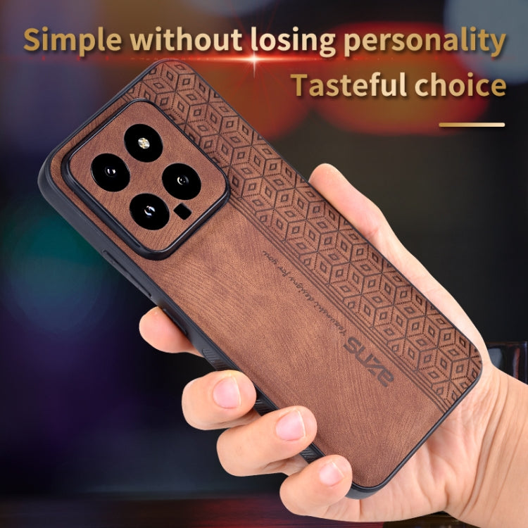 For Xiaomi 14 AZNS 3D Embossed Skin Feel Phone Case(Purple) - Xiaomi Cases by AZNS | Online Shopping UK | buy2fix