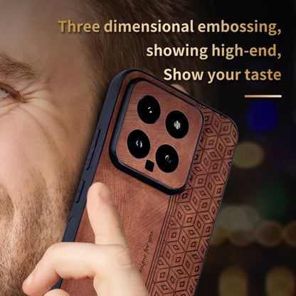 For Xiaomi 14 AZNS 3D Embossed Skin Feel Phone Case(Purple) - Xiaomi Cases by AZNS | Online Shopping UK | buy2fix