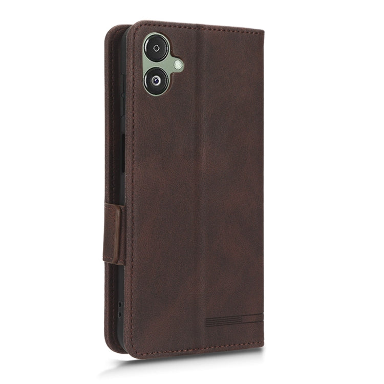 For Samsung Galaxy F14 Magnetic Clasp Leather Phone Case(Brown) by buy2fix