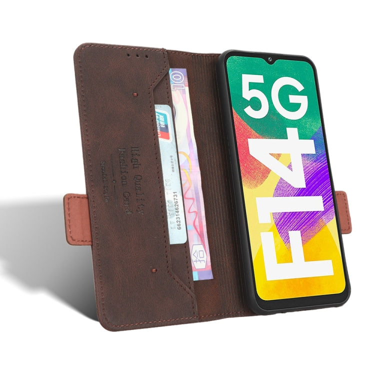 For Samsung Galaxy F14 Magnetic Clasp Leather Phone Case(Brown) by buy2fix