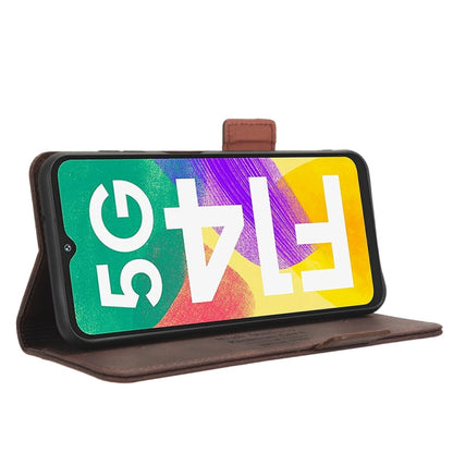 For Samsung Galaxy F14 Magnetic Clasp Leather Phone Case(Brown) by buy2fix