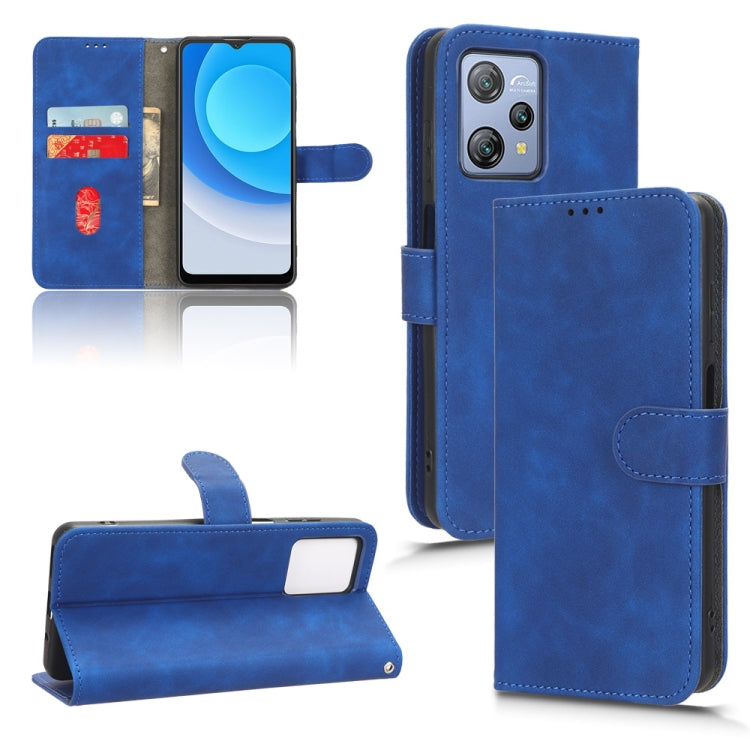 For Blackview A53 Pro Skin Feel Magnetic Flip Leather Phone Case(Blue) by buy2fix