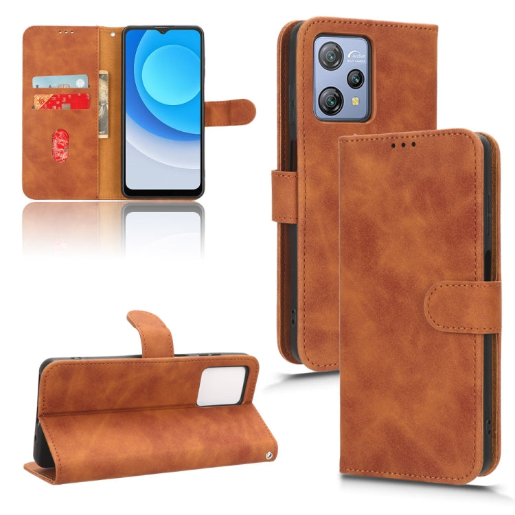 For Blackview A53 Pro Skin Feel Magnetic Flip Leather Phone Case(Brown) by buy2fix