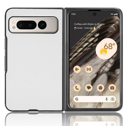 For Google Pixel Fold PU Leather PC Phone Case(White) by buy2fix