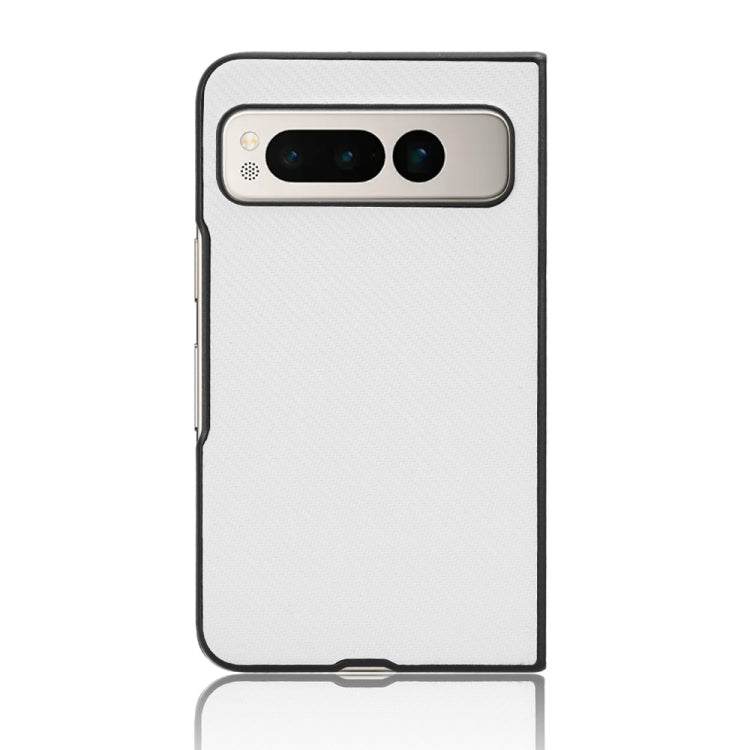 For Google Pixel Fold PU Leather PC Phone Case(White) by buy2fix