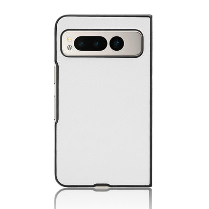 For Google Pixel Fold PU Leather PC Phone Case(White) by buy2fix