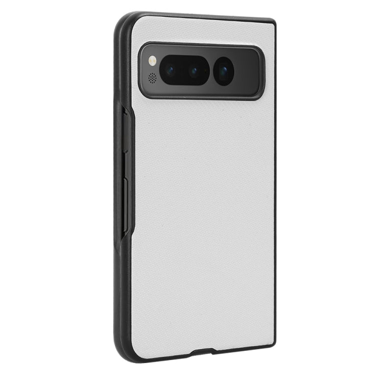 For Google Pixel Fold PU Leather PC Phone Case(White) by buy2fix