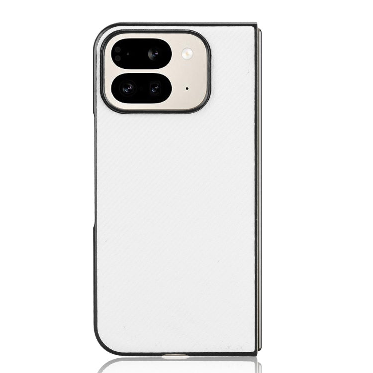 For Google Pixel 9 Pro Fold PU Leather PC Phone Case(White) by buy2fix