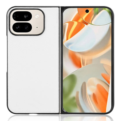For Google Pixel 9 Pro Fold PU Leather PC Phone Case(White) by buy2fix