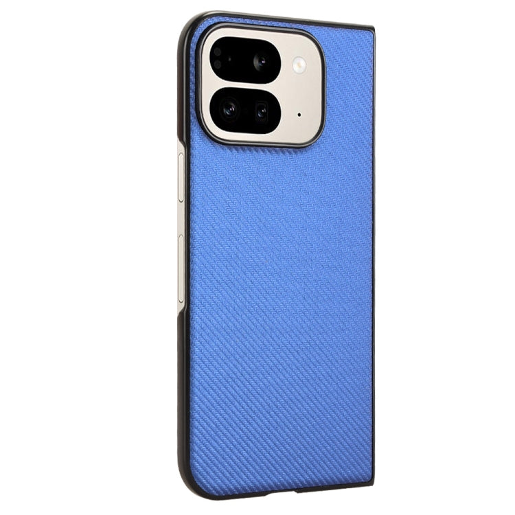 For Google Pixel 9 Pro Fold PU Leather PC Phone Case(Blue) by buy2fix