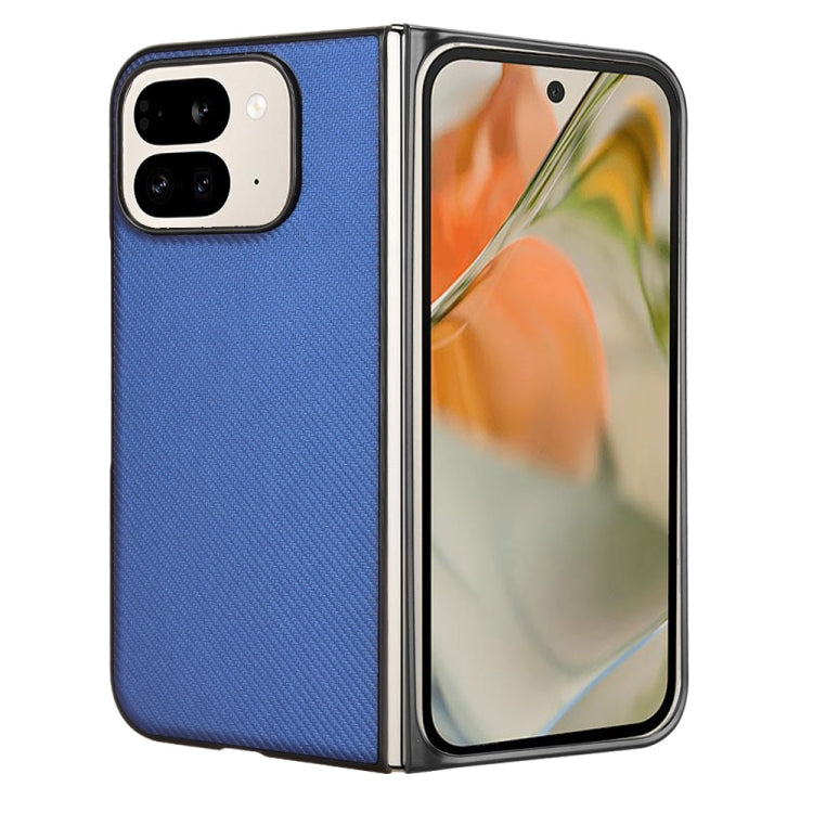 For Google Pixel 9 Pro Fold PU Leather PC Phone Case(Blue) by buy2fix