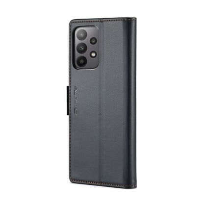 For Samsung Galaxy A23 CaseMe 023 Butterfly Buckle Litchi Texture RFID Anti-theft Leather Phone Case(Black) by CaseMe