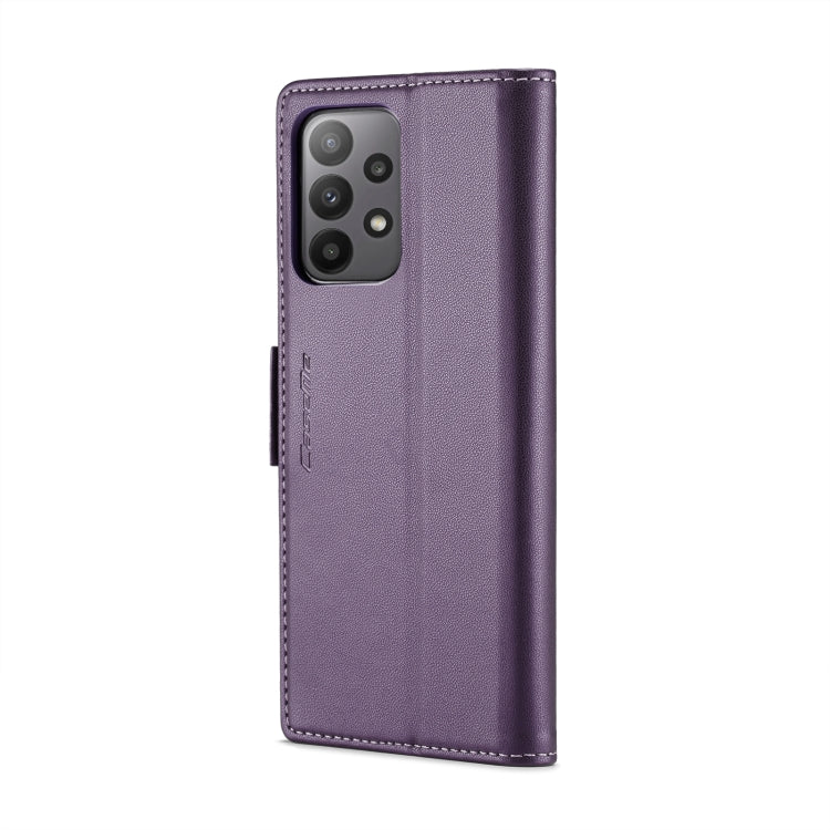 For Samsung Galaxy A23 CaseMe 023 Butterfly Buckle Litchi Texture RFID Anti-theft Leather Phone Case(Pearly Purple) - Galaxy Phone Cases by CaseMe | Online Shopping UK | buy2fix