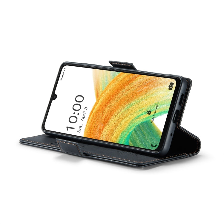 For Samsung Galaxy A33 5G CaseMe 023 Butterfly Buckle Litchi Texture RFID Anti-theft Leather Phone Case(Black) by CaseMe