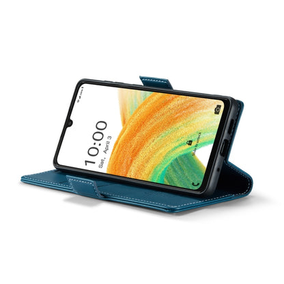 For Samsung Galaxy A33 5G CaseMe 023 Butterfly Buckle Litchi Texture RFID Anti-theft Leather Phone Case(Blue) by CaseMe