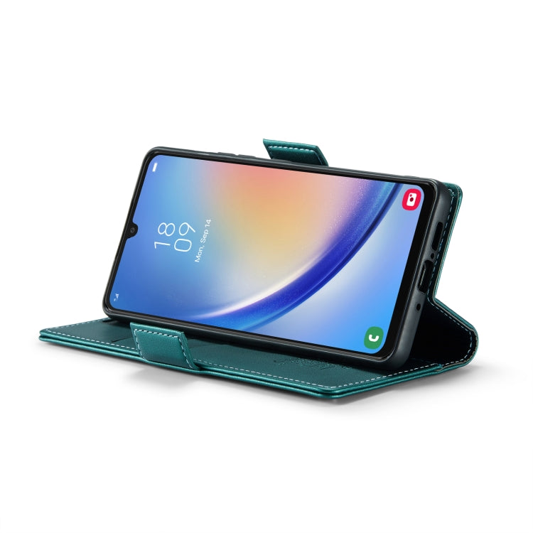 For Samsung Galaxy A34 5G CaseMe 023 Butterfly Buckle Litchi Texture RFID Anti-theft Leather Phone Case(Pearly Blue) by CaseMe