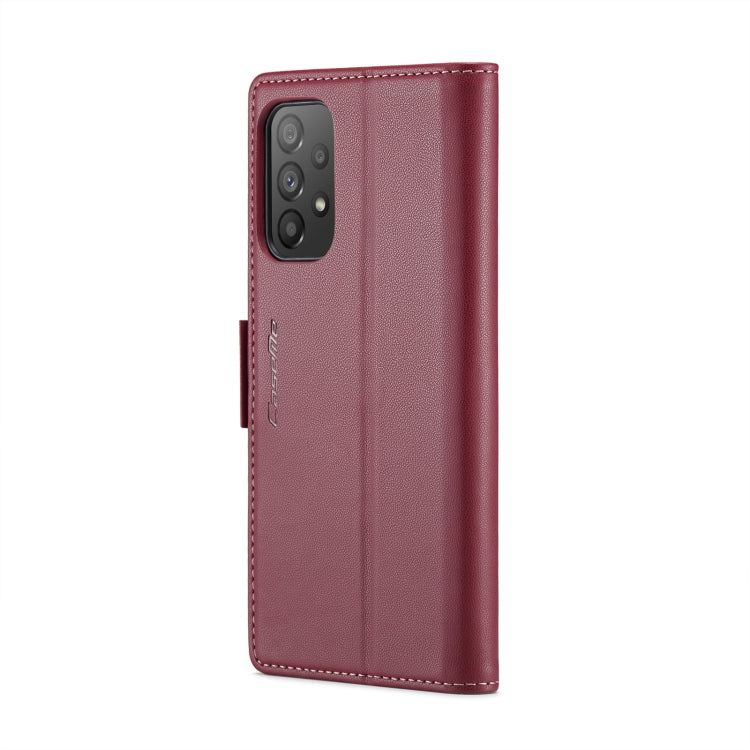 For Samsung Galaxy A73 5G CaseMe 023 Butterfly Buckle Litchi Texture RFID Anti-theft Leather Phone Case(Wine Red) - Galaxy Phone Cases by CaseMe | Online Shopping UK | buy2fix