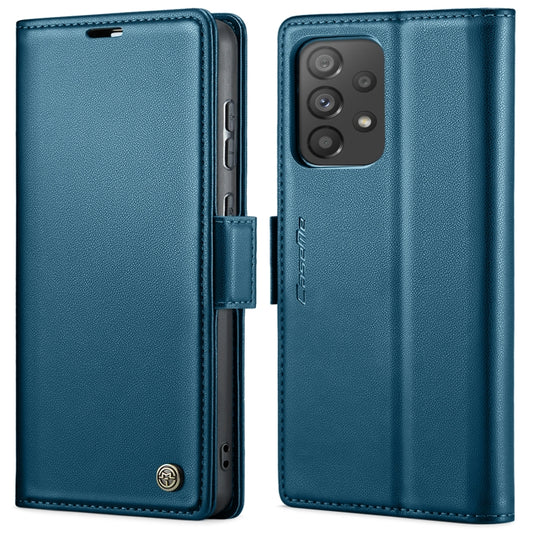 For Samsung Galaxy A73 5G CaseMe 023 Butterfly Buckle Litchi Texture RFID Anti-theft Leather Phone Case(Blue) - Galaxy Phone Cases by CaseMe | Online Shopping UK | buy2fix