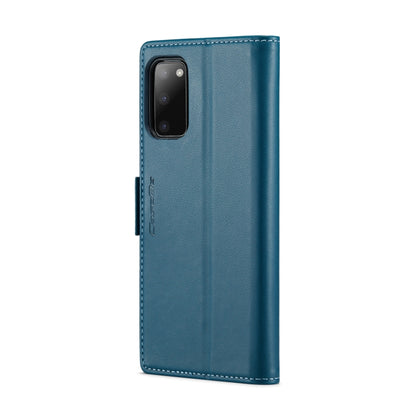 For Samsung Galaxy S20 CaseMe 023 Butterfly Buckle Litchi Texture RFID Anti-theft Leather Phone Case(Blue) - Galaxy Phone Cases by CaseMe | Online Shopping UK | buy2fix
